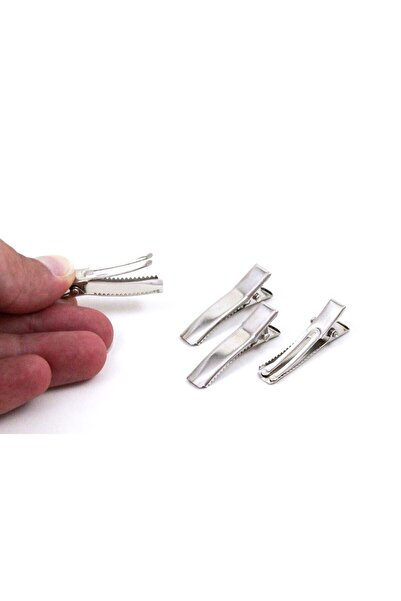 yfhobi 50 Adet - 3.5 Cm Nikel Kaplama Çatal Maşa Toka, Pens Toka, Timsah Toka...