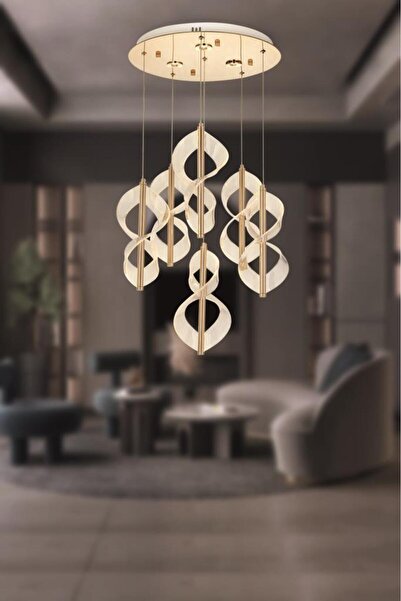 Eray Aydınlatma 1208-5+1 6 Li Sarı Led Avize