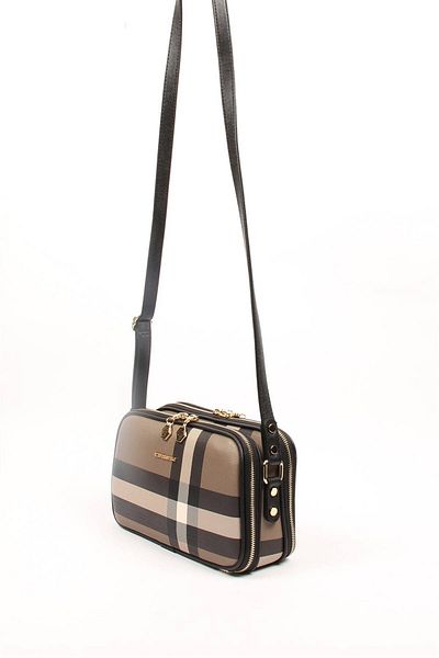 Silver Polo Geantă de damă Silver & Polo Brown - Negru Sp899