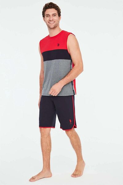 U.S. Polo Assn. 100% Cotton Men's Sleeveless T-shirt Shorts Set