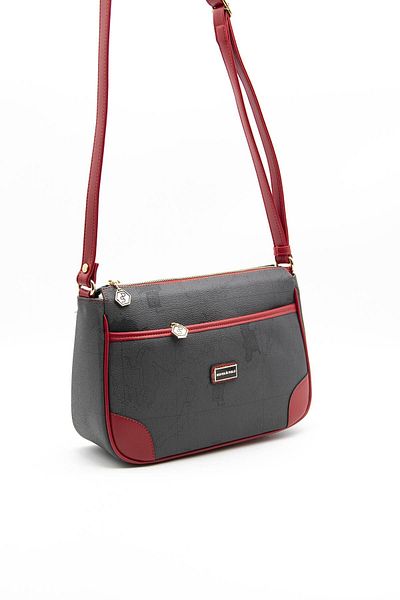 Silver Polo Silver & Polo Black - Red Sp1060 Geantă crossbody pentru femei