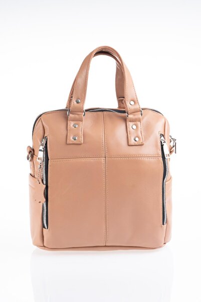 DERİNSS DKB0049 Genuine Leather Powder Women's Hand and Shoulder Bag