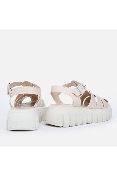 Yaya by Hotiç Beige Yaya Women's Flat Sandals