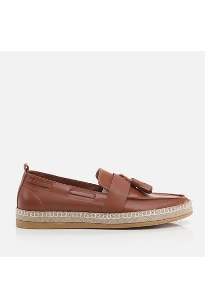 Hotiç Genuine Leather Tan Men's Loafer