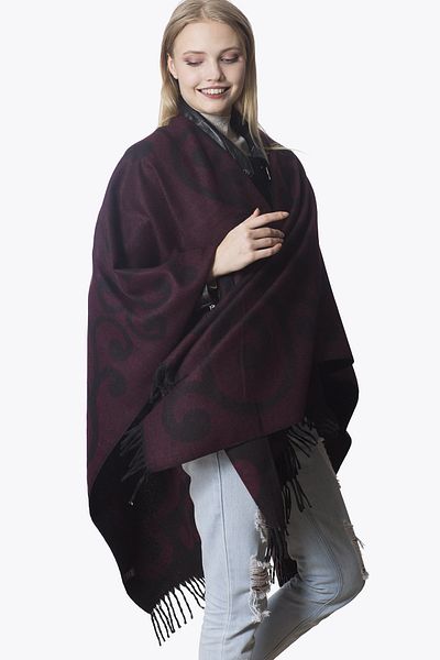 Forum Fashion P001 Poncho jacquard cu model Keel
