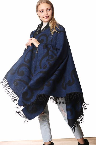 Forum Fashion P001 Poncho jacquard cu model Keel