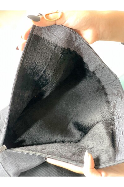 irmona Felipe Jean Gri Kot Diz Altı Fermuarlı Topuklu Çizme