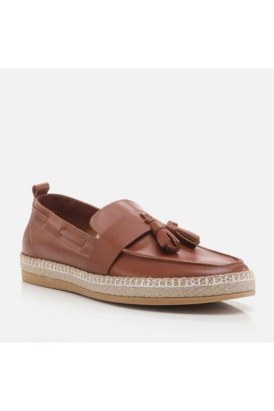Hotiç Genuine Leather Tan Men's Loafer