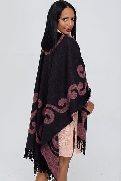 Forum Fashion P001 Keel Patterned Jacquard Poncho