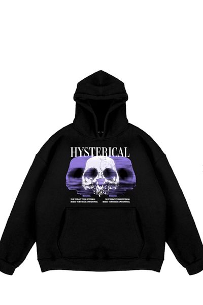 Gofeel Atelier Hysterical HEAD Oversize Unisex εμπριμέ κουκούλα
