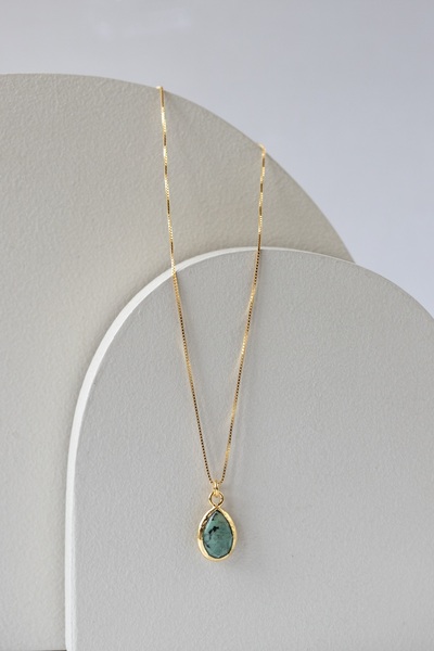 art and crafts jewelry Aralik Burç Taşı Turkuaz 925 Gümüş Kolye