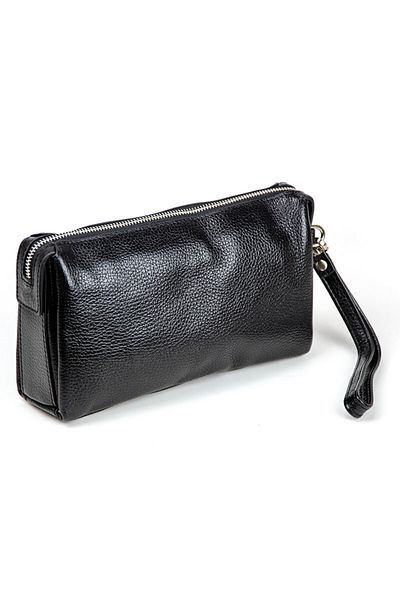 Eminsa Men's Black Genuine Leather Encrypted Handbag