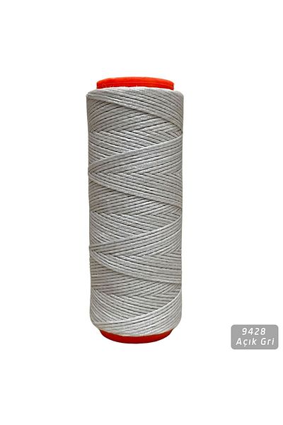 ipekbazaar Waxed Thread 0.8 mm-100 mt Waxed Thread Jewelry Leather Hobby Saddler Thread Bag Thread, Light Gray