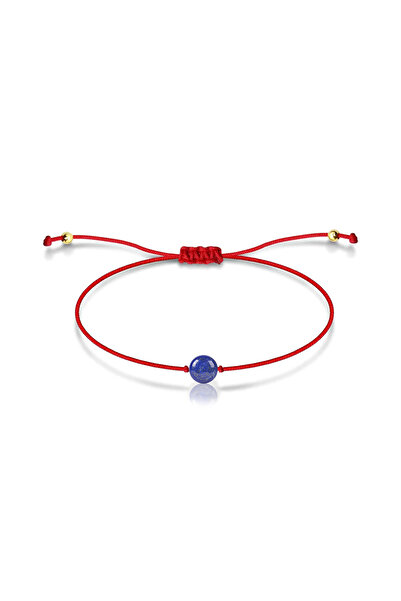 alberaccessories Lapis Lazuli Doğal Taş 925 Ayar Gümüş Boncuklu Altın Kaplama...