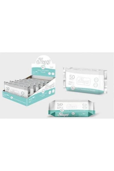 Sleepy Patient Body Cleaning Wet Wipes Towel 50 Sheets Xl Pack of 6