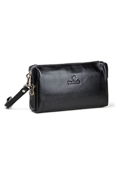 Eminsa Men's Black Genuine Leather Encrypted Handbag