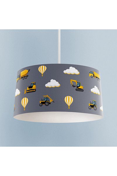MEKTA HOME BABY AND KIDS ROOM Business Machine and Hopscotch Patterned Gray Chandelier