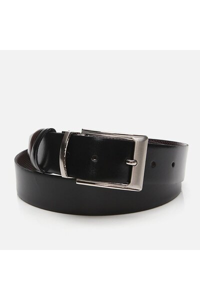 Hotiç Hakiki Deri Siyah Erkek Kemer