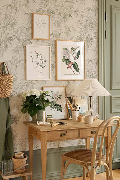 Artavessa 4 Parça Ahşap Çerçeve Görünümlü Mdf Tablo Seti