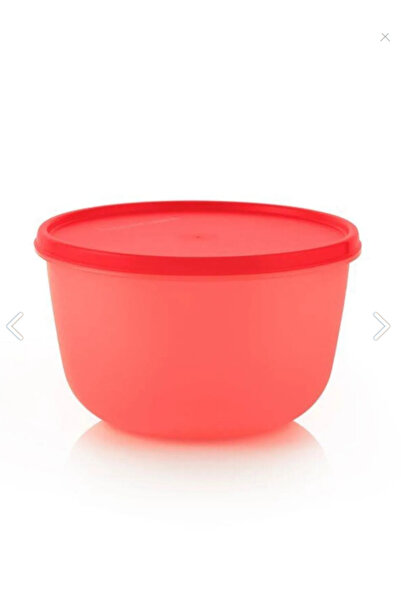 Tupperware حاوية تخزين وخدمة 2 لتر باللون الأحمر الناري