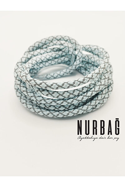 NURBAĞ DOKUMA SPOR AYAKKABI MAVİ RENK GEÇİŞLİ POLYESTER BAĞCIK 1 ÇİFT 80 CM AQ71