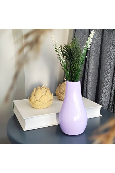 E.M.S AVM Vază decorativă de culoare violet pastel - 13 CM x 7 CM Ozun