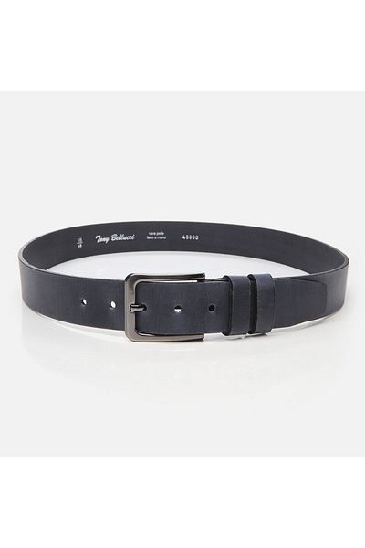 Hotiç Ανδρική ζώνη από γνήσιο δέρμα Navy Blue