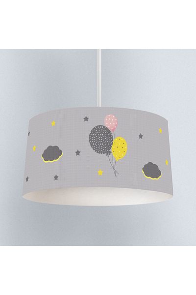 MEKTA HOME Gray Balloon Starry Cloud Patterned BABY and CHILDREN'S ROOM - Chandelier