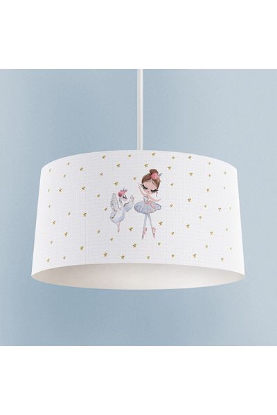 MEKTA HOME Colorful Baby and Children's Room Ballerina Girl and Swan Pattern Chandelier