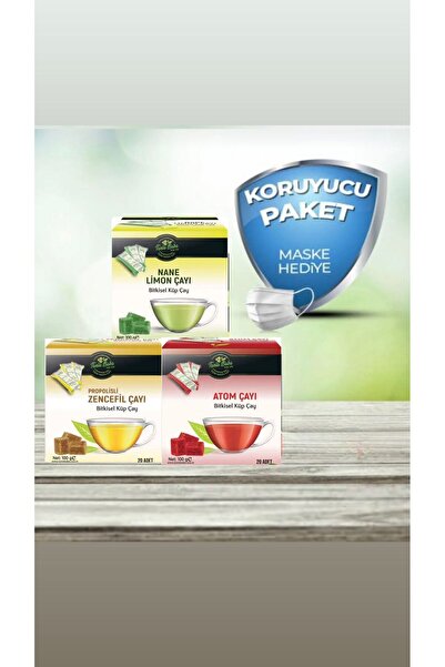 TanlaBaba SARGILI Küp Çay 3'lü Koruyucu Paket Nane Limon, Propolis, Atom Çay ...
