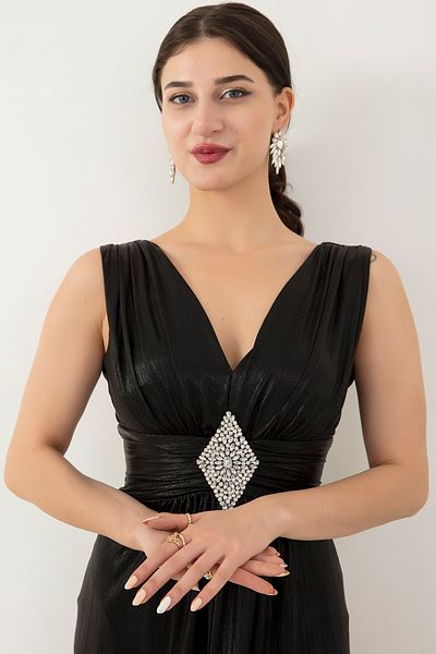 PULLIMM Rochie de seara cu detaliu de piatra in talie 39719