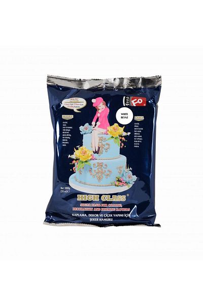 FO White High Class Sugar Plasticine for Coating, Decor and Flower Making 1 kg