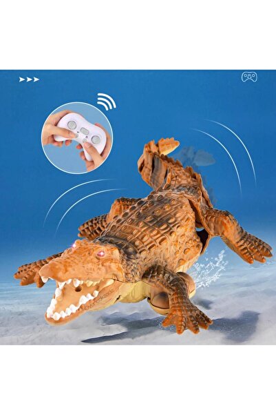 Remotely Controlled Rechargeable Playvack Floating Crocodile Left and Right Movement Lighted Waterproof