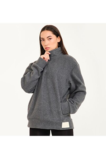 Nors Vanir Basic Світшот з напівзастібкою на блискавці, сірий