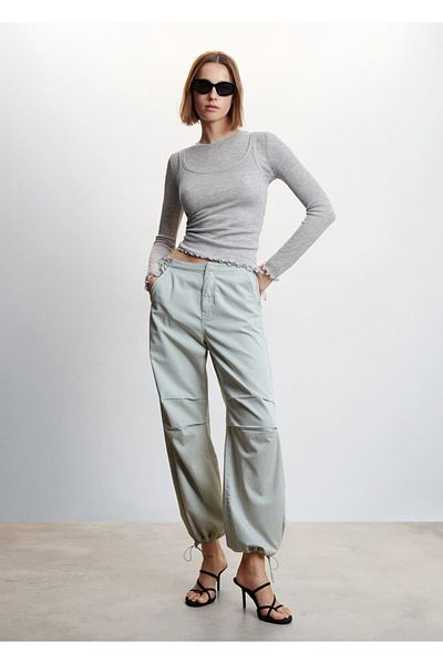MANGO Woman Συνδυασμός T-Shirt Μπλούζα