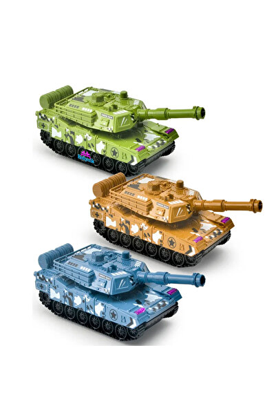 hediyecik Oyuncak Askeri Savaş Tankı 3'lü Set 15 Cm