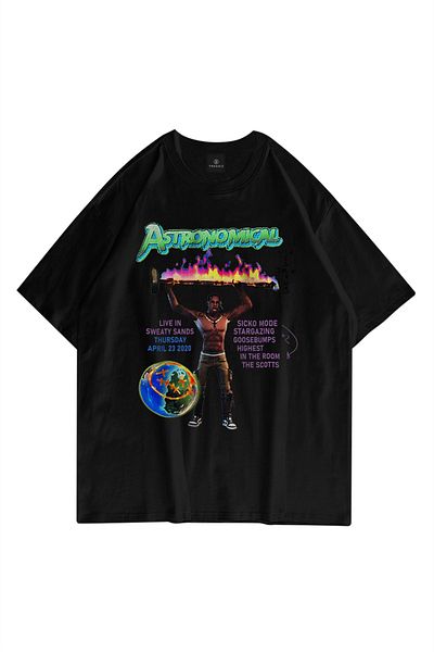 Trendiz Tricou unisex negru astronomic 2020