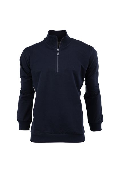 Oppland Hanorac sezonier pentru bărbați, cu jumătate de fermoar, din lycra, din bumbac premium, cu două fire