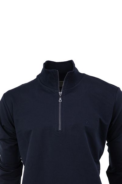 Oppland Hanorac sezonier pentru bărbați, cu jumătate de fermoar, din lycra, din bumbac premium, cu două fire