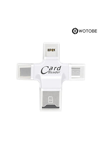 WOTOBE 4'ü 1 Arada USB 3.0 SD/TF/CF/MS Uyumlu Bellek Kartı Adaptör Kart Okuyucu