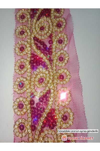 HANK TİCARET 4 Meters Guipure Scallop Quality Special Embroidered Elegant and Flamboyant Fabric Guipure