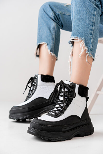 SadiasSpyder Kadın Paraşüt Kumaş Kaymaz Taban Kar Botu