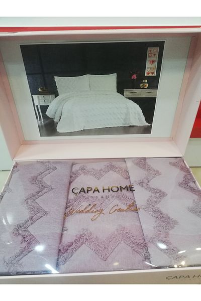 Çapa Home Gift Diversity Daily Double Personal Pillow Covers 3 Pieces Pike Model Bed Cover Set