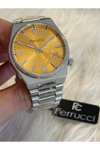 Ferrucci Fc14334.04 Silver Color Steel Cord Colorful Dial 3 Atm Waterproof Men's Wristwatch