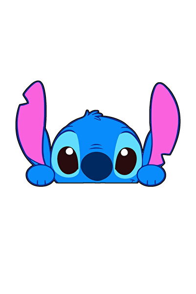 MegaSticker Наліпка Stitch Motor, Kask, Laptop, Araba 15x10 см