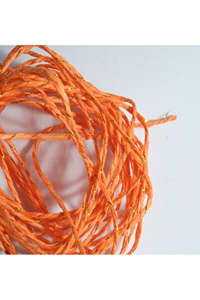 Eskişehir hobi sanat حزمة 5 مترو جليتر - خيط برتقالي مزخرف، ورق خيط