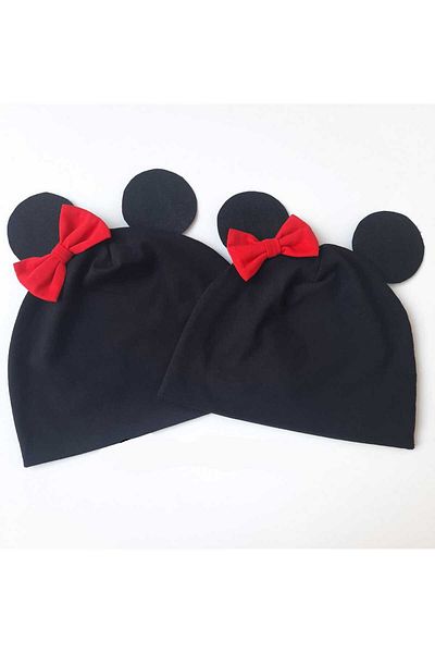 A Bunch Mother daughter beret/ beret with ears/ mickey beret/ baby hat/ mother daughter combo/ mother daughter hat