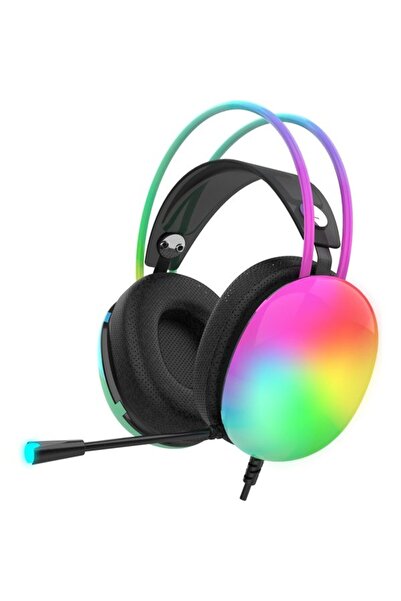 Genel Markalar IGK-X8S 7.1 Şeffaf Rgb Gaming Kulaklık - Siyah
