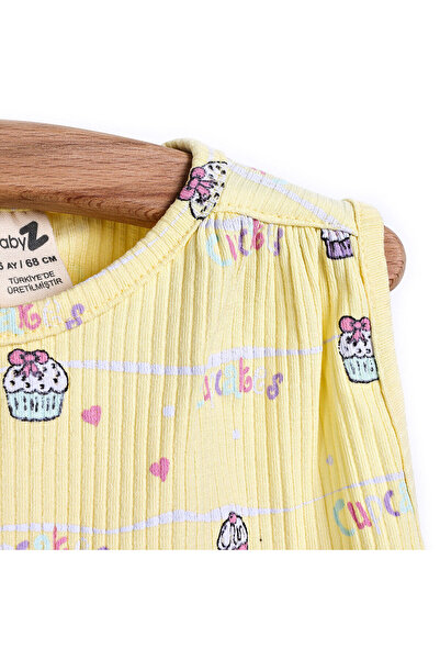 Baby Z BabyZ Ice Cream & Cupcake Kısa Kol Patiksiz Tulum Kız Bebek