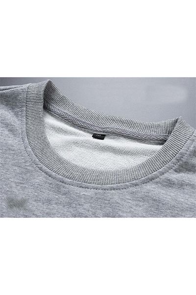 Touz LAGOM MODA Jujutsu Kaisen Toge Inumaki Φούτερ με στάμπα σε γκρι Unisex Oversize Crewneck